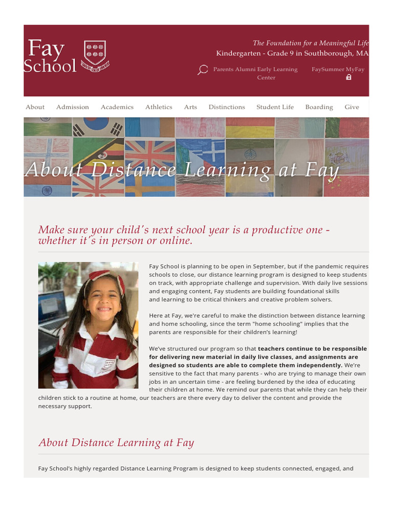 Private School Distance Learning Program For Kindergarten - Grade 9 | PDF