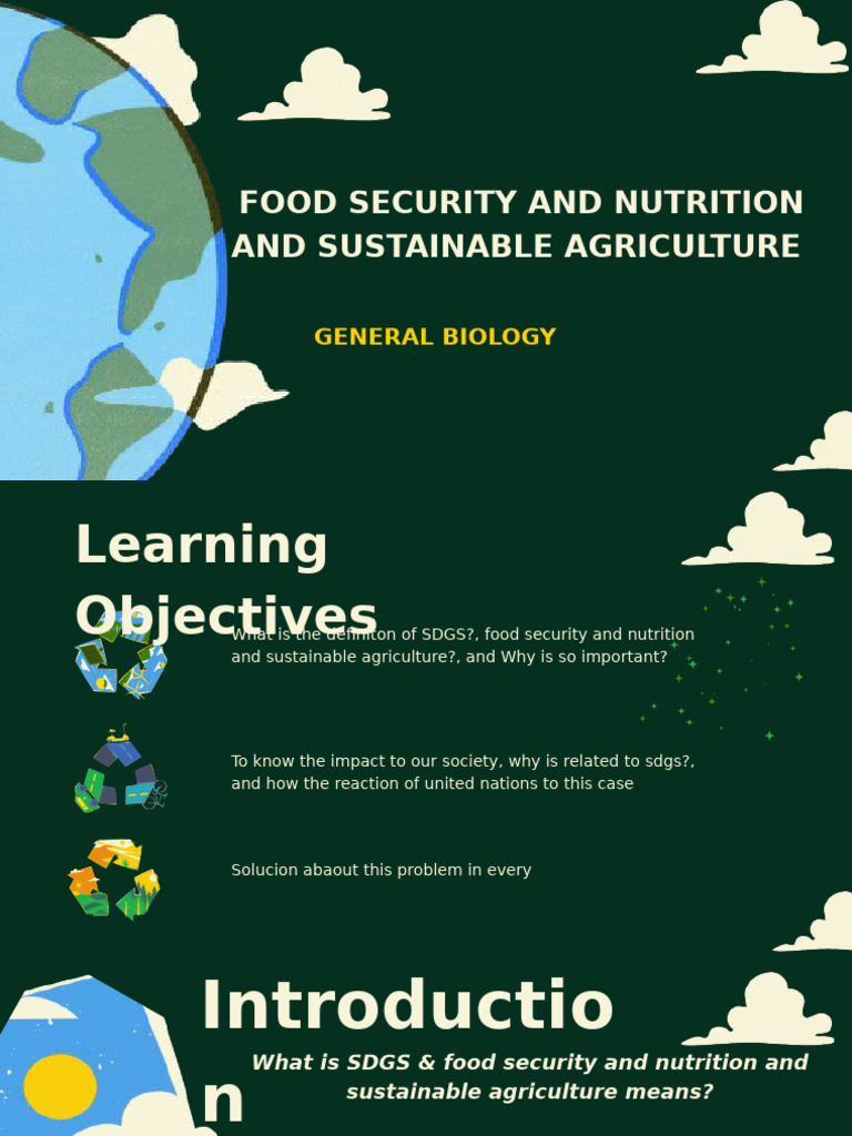 Human Impact Food Security and Nutrition and Sustainable Agriculture ...