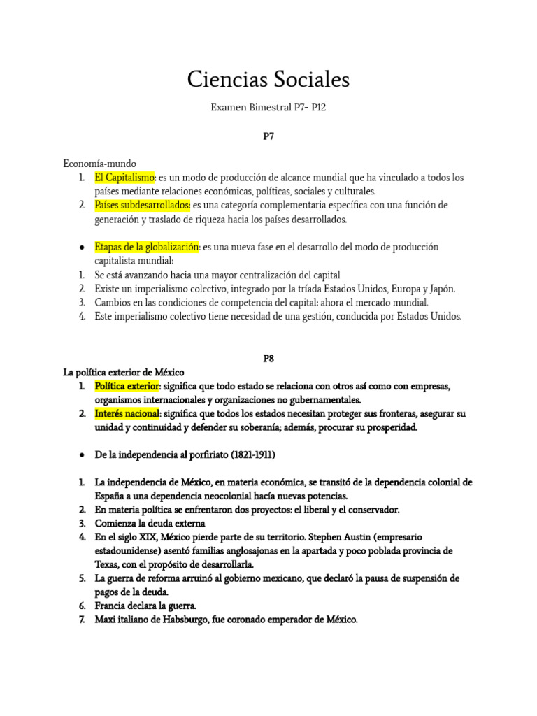 Examen Bimestral de Ciencias Sociales | PDF | Evolución | Sociedad