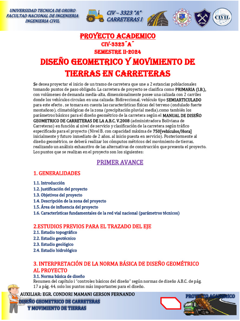 Guia Proyecto Final Civ 3323 A Sem 2-2024 | PDF