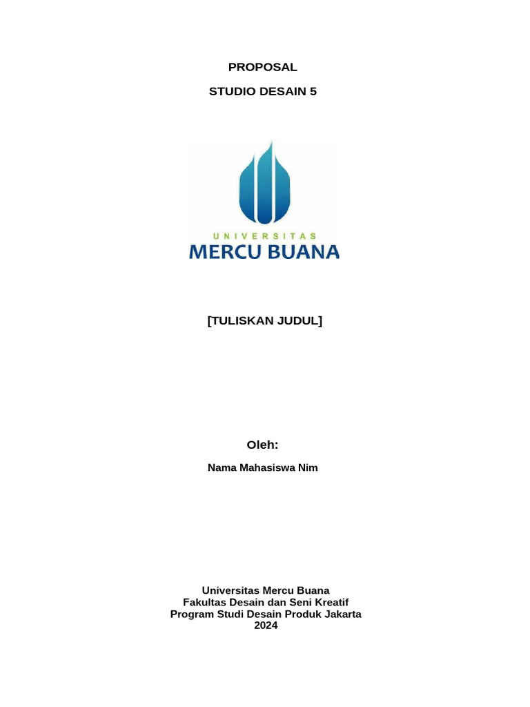 Proposal Studio Desain 5 2024 Pdf