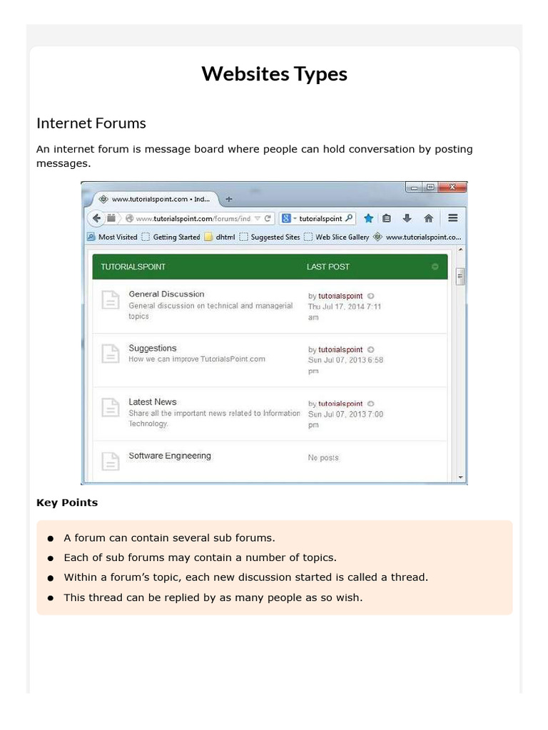 Websites Types | PDF