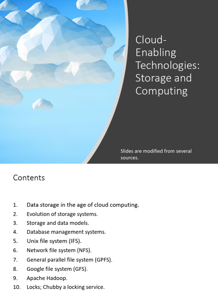 Cloud Computing Storage Technologies | PDF | Databases | Database ...