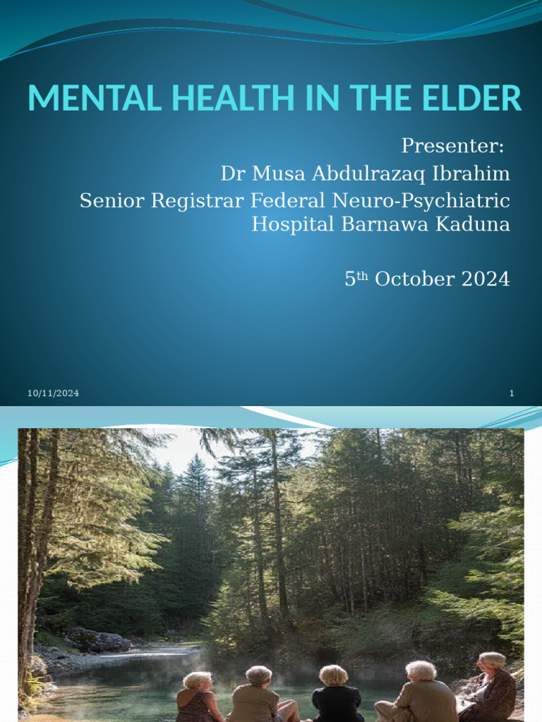 Mental Health Challenges in the Elderly | PDF | Mental Disorder | Major ...