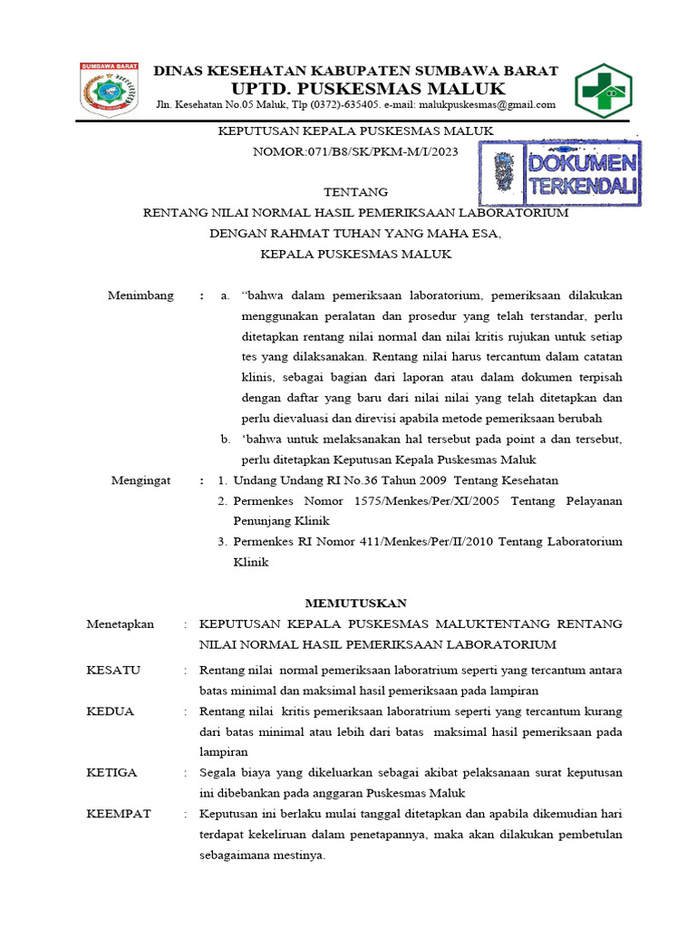 3.9.1.a.2.SK RENTANG NILAI NORMAL | PDF