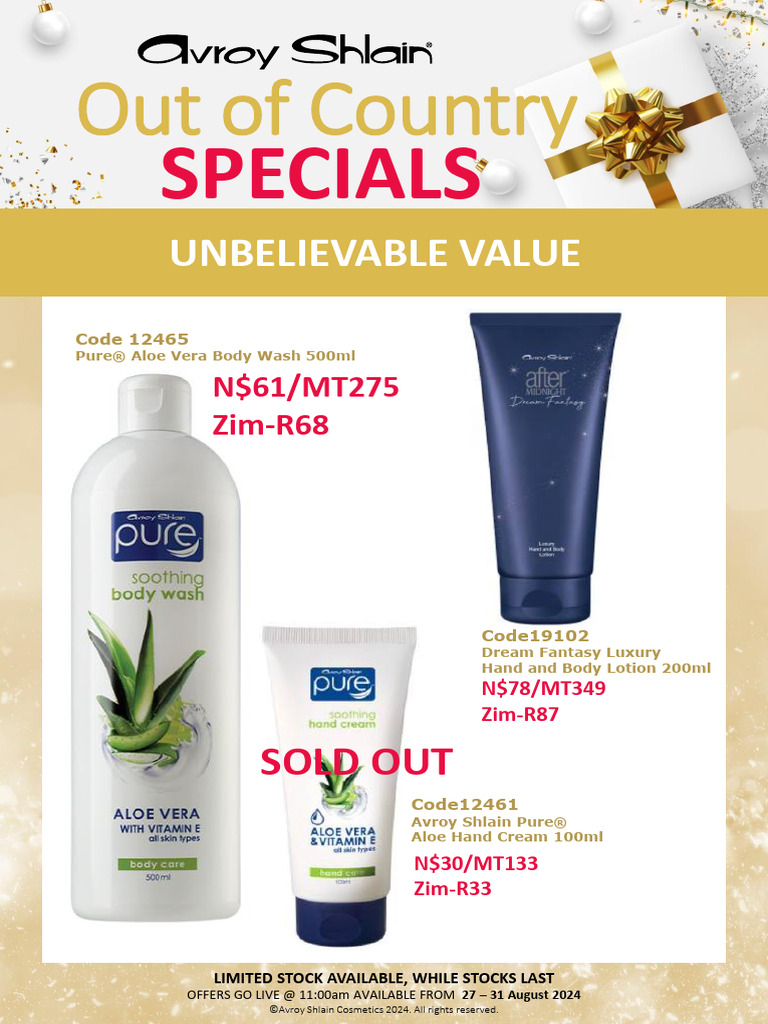 OOC August Specials Stock Update | PDF | Body Art | Human Appearance