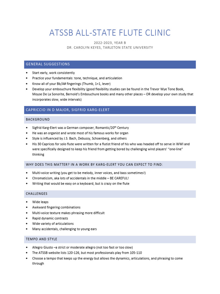 ATSSB Year B Clinic Notes | PDF