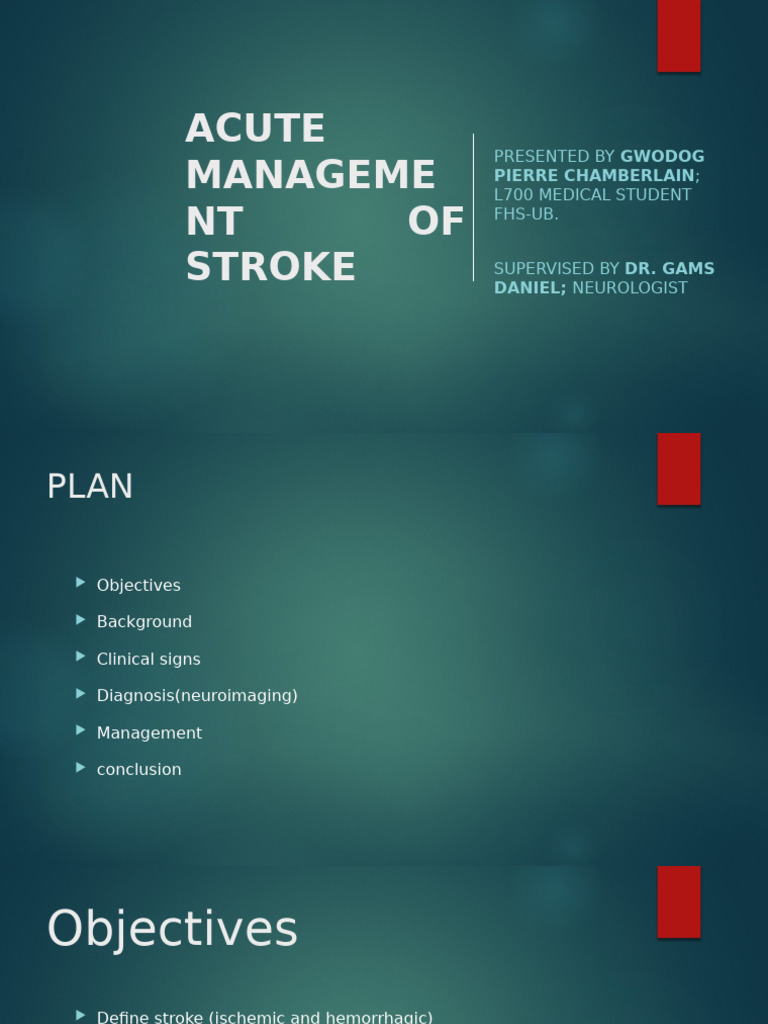 Acute Stroke Management Guidelines | PDF | Stroke | Self-Improvement