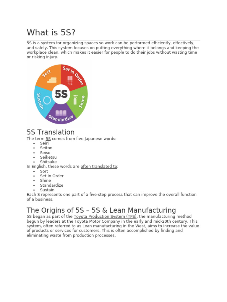What Is 5S | PDF