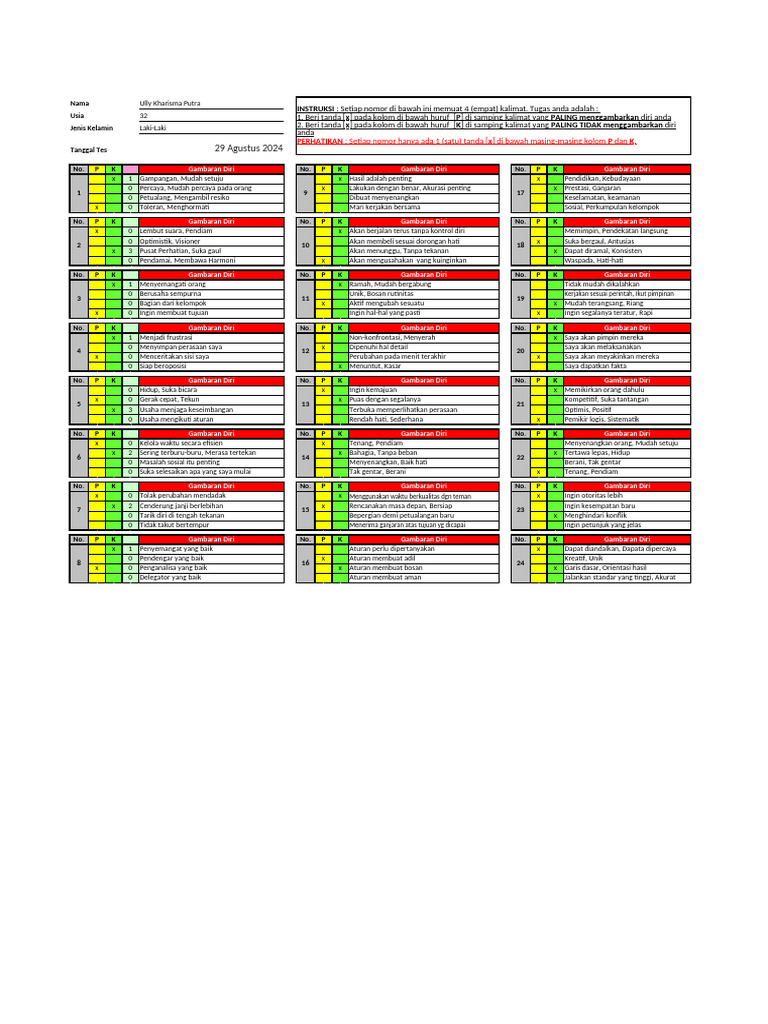 Soal Test Disc | PDF