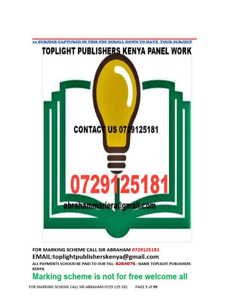 Form 2 End Term 3 Exam Set 3 | PDF