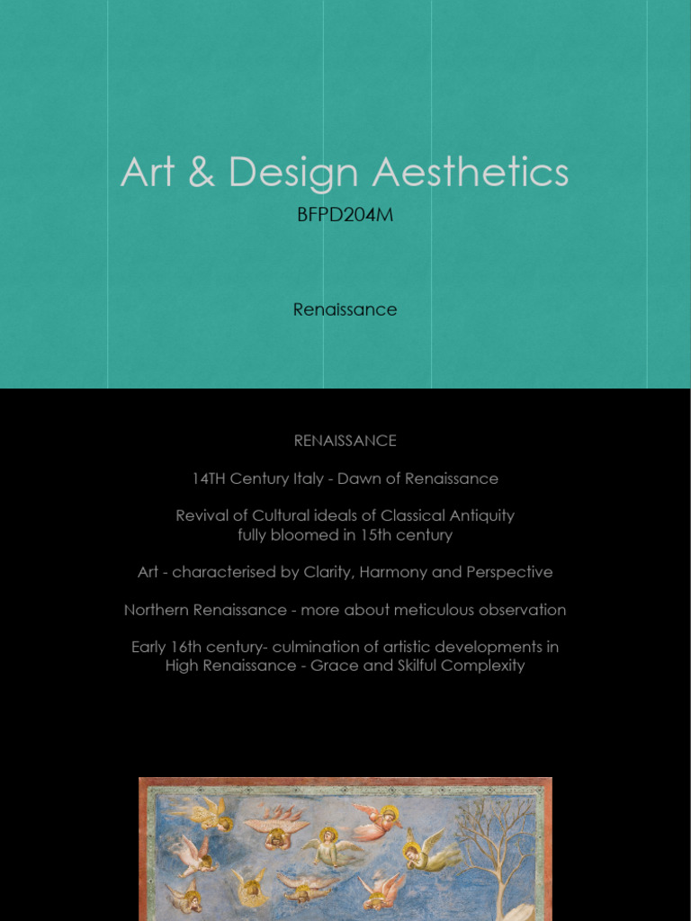 Art & Design Aesthetics Renaissance | PDF