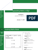 Typesetting Mathematics With LaTeX