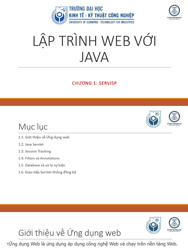Lập trình Web với Java - Chương 1 - SERVJSP | PDF