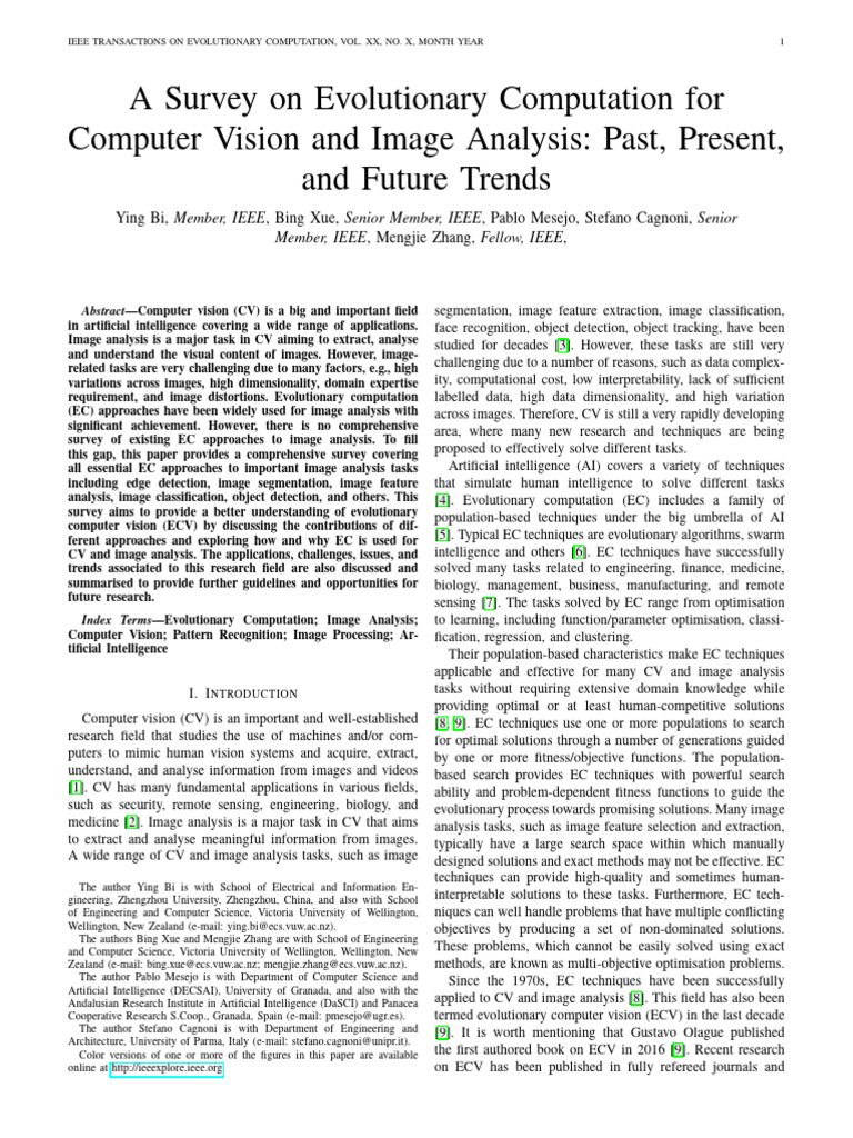 2022computer Vision Survey | PDF