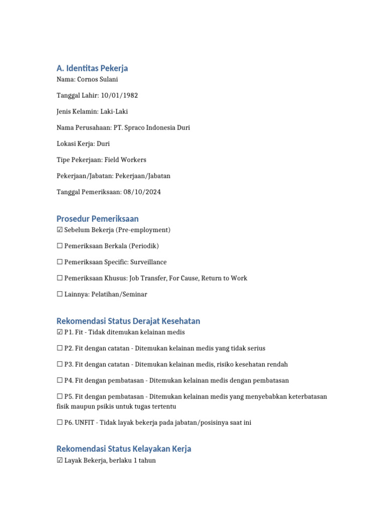 Health Check Report | PDF
