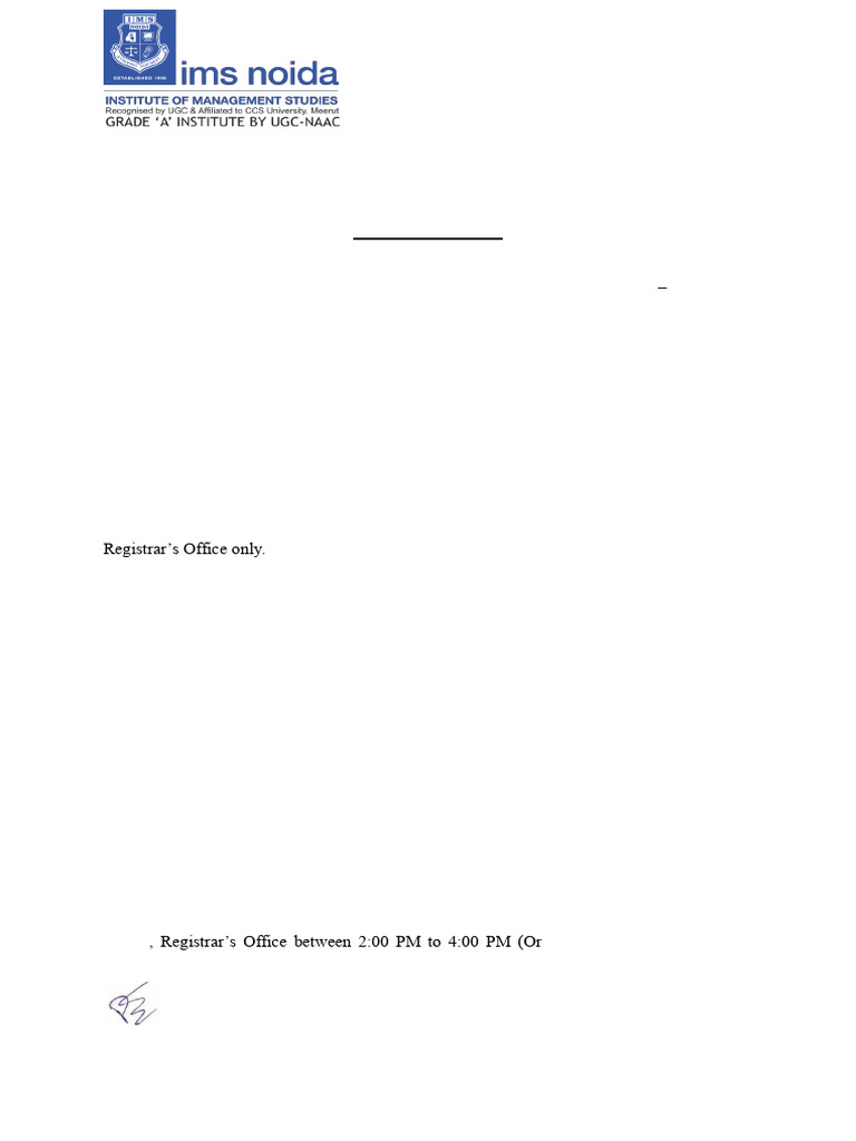 Notice - Exam Form Even-Sem | PDF