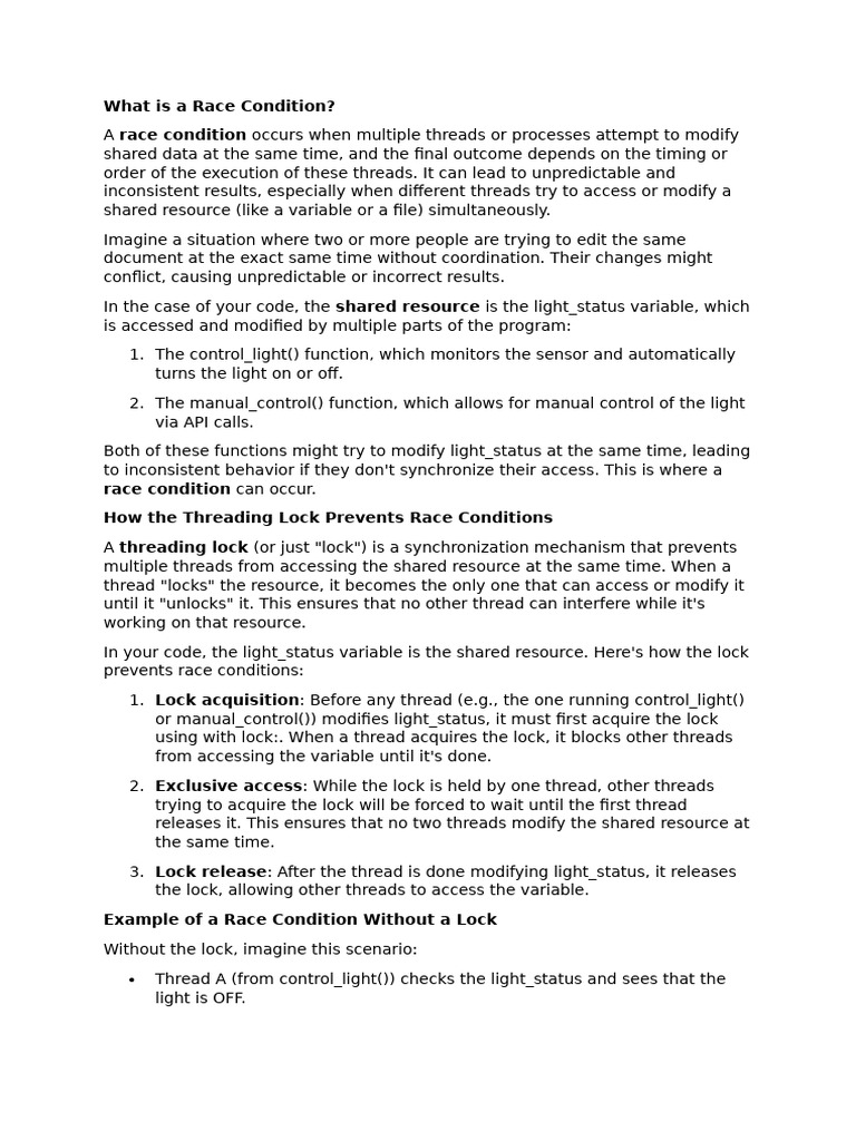 What Is A Race Condition | PDF