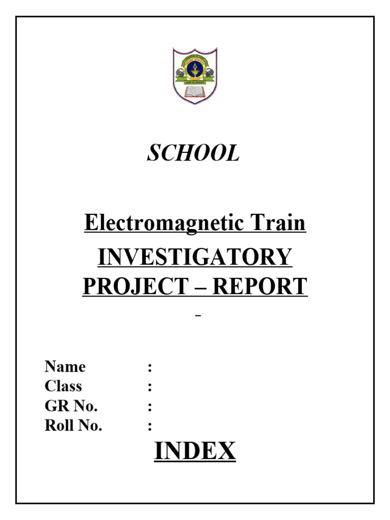 Physics Investigatory Project Electromagnetic Train Hyperloop | PDF