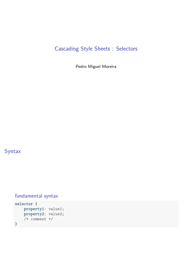  slides css selectors pdf