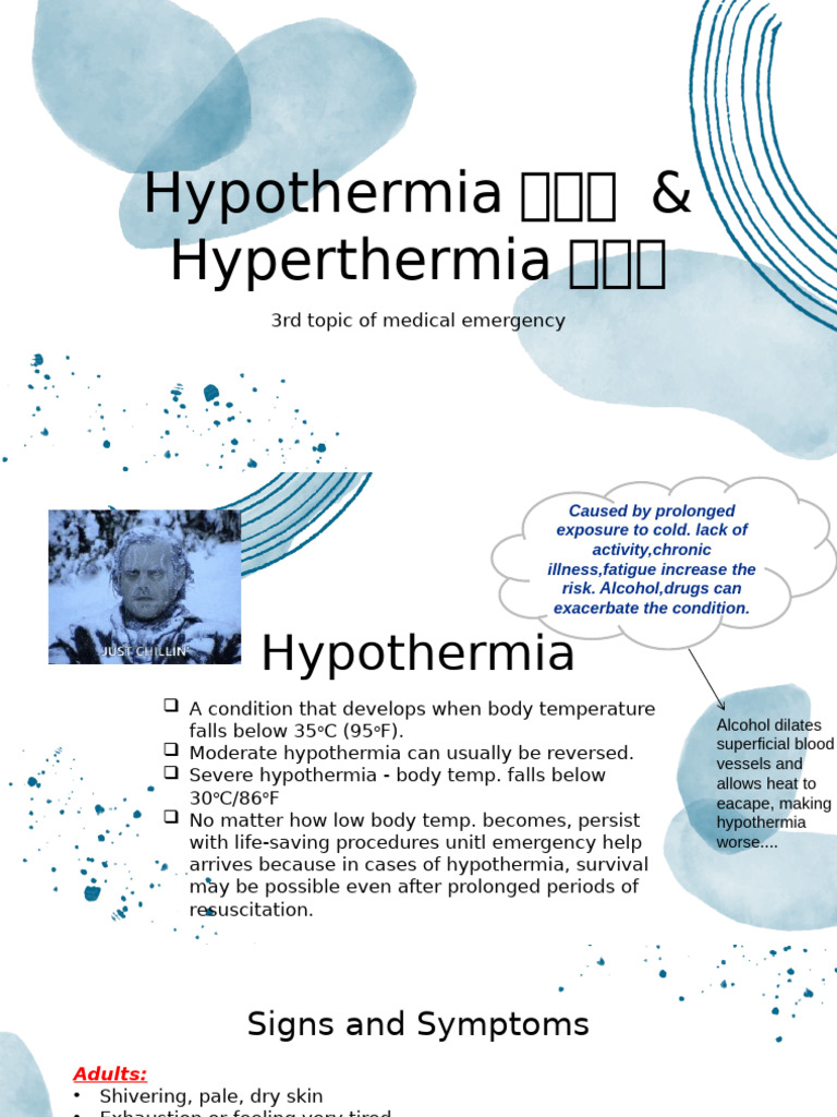 Hypothermia Hyperthermia | PDF