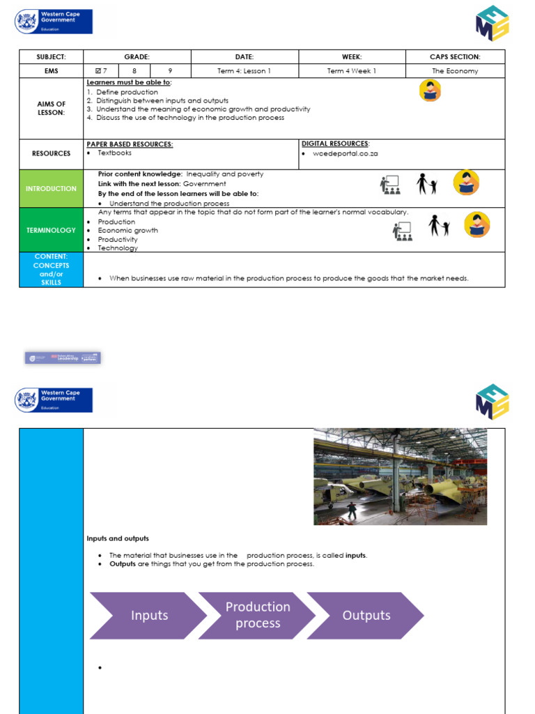EMS GR 7 Term 4 Week 1 | PDF