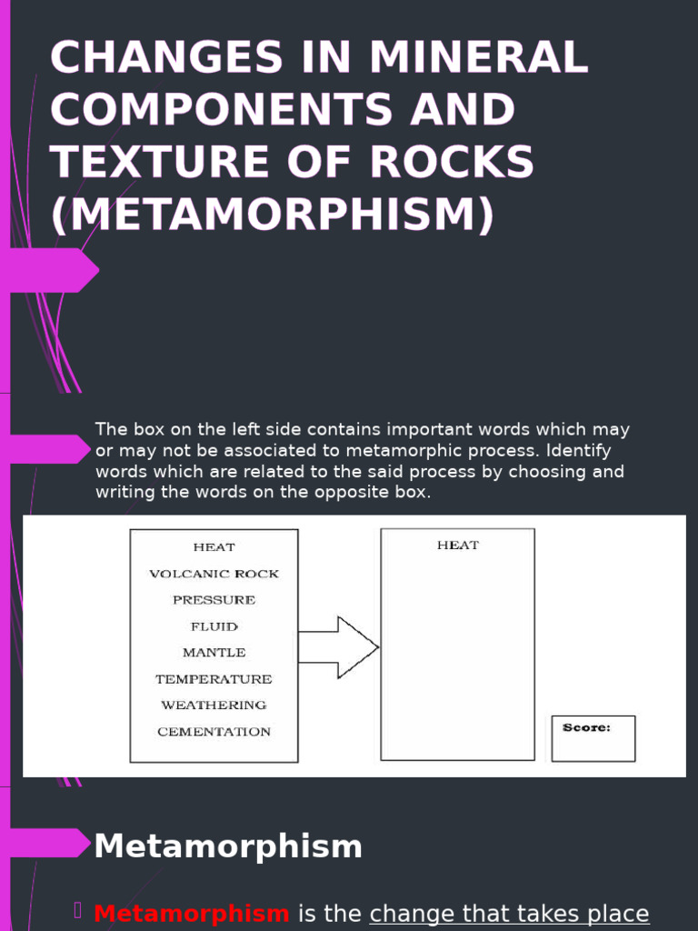 CHANGES IN MINERAL COMPONENTS AND TEXTURE OF ROCKS | PDF