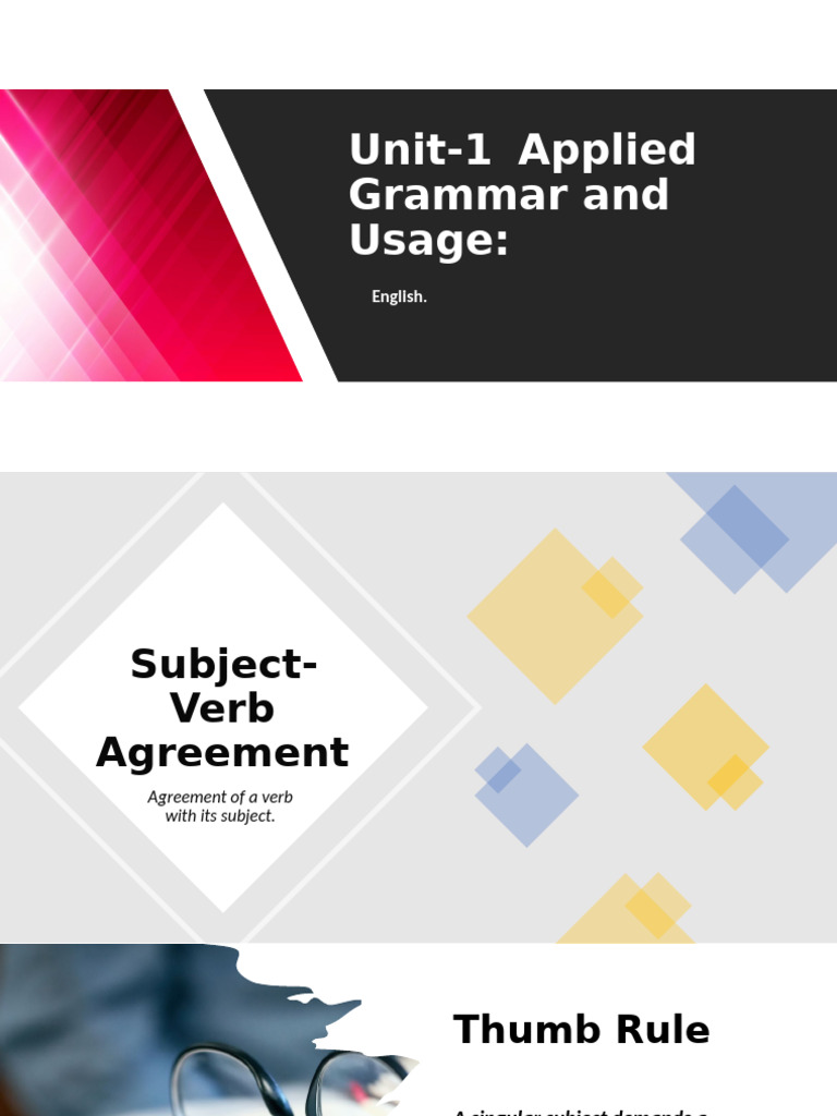 Unit-1 Applied Grammar and Usage | PDF