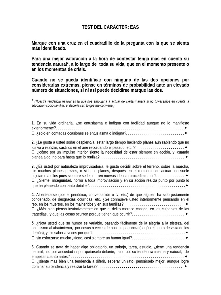Carácter Eas | PDF