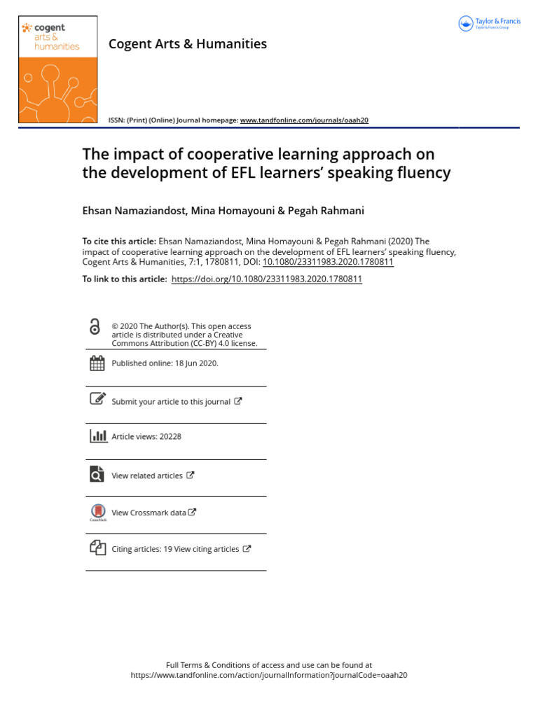 The Impact of Cooperative Learning Approach On The Development of EFL ...