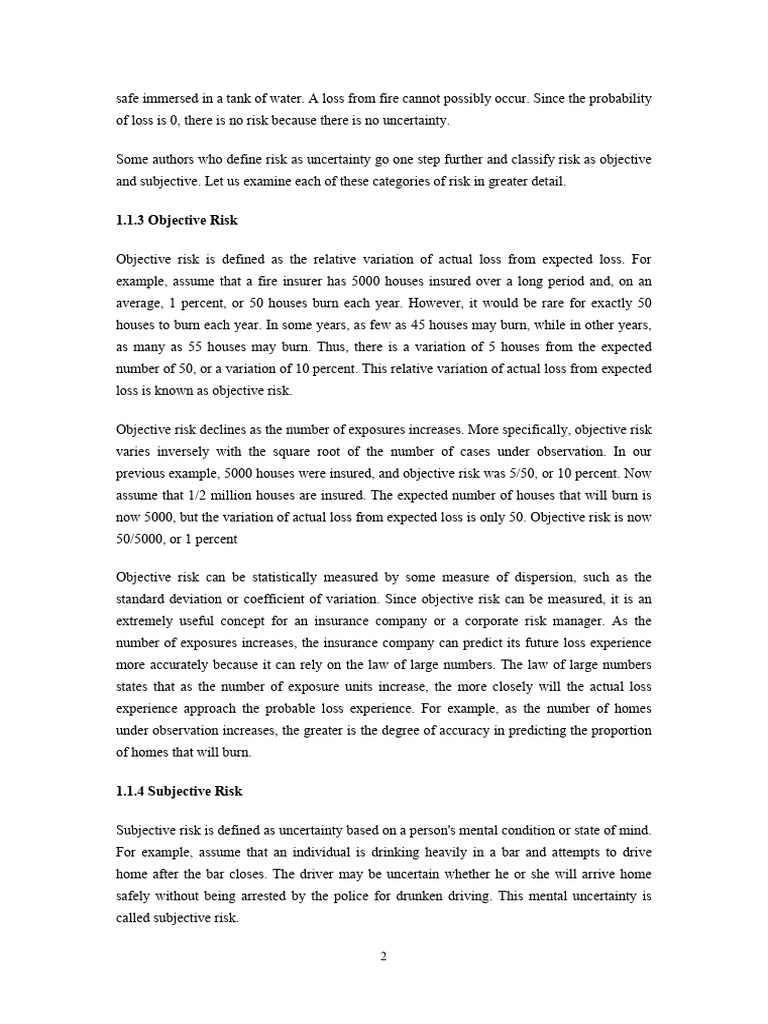 1.1.3 Objective Risk | PDF
