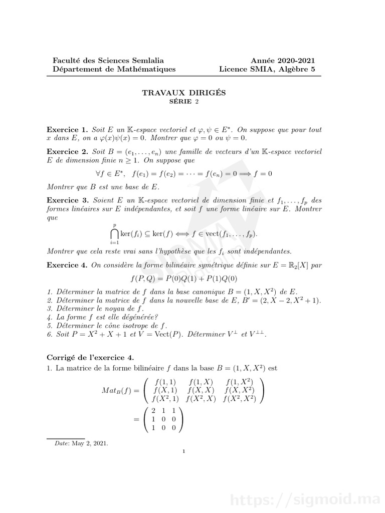 td2 20 21 Corrige | PDF