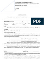 Cerere Inscriere Facultate An1 2011 2012