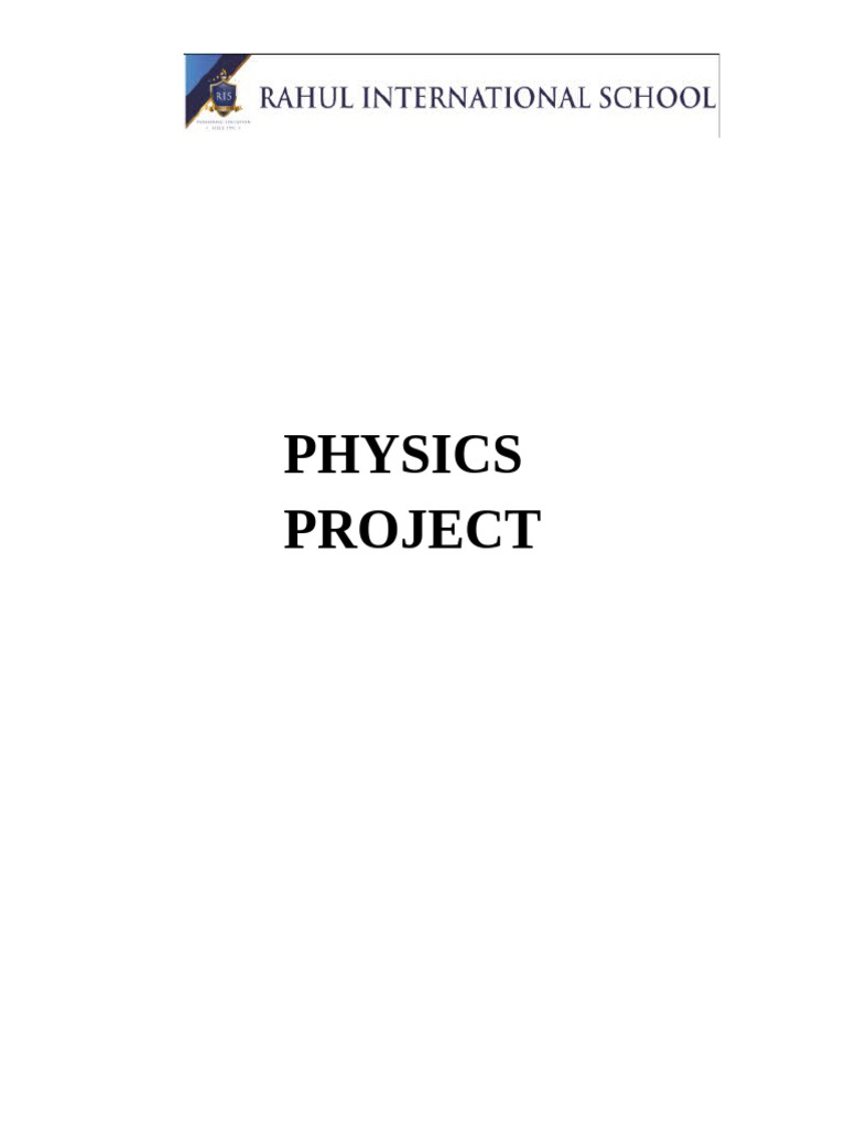 Physics Project 1 | PDF