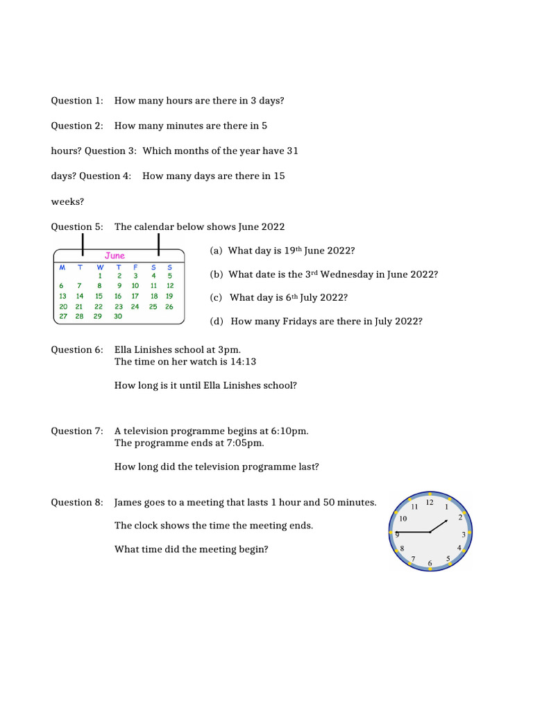 Time-Calculations-pdf | PDF