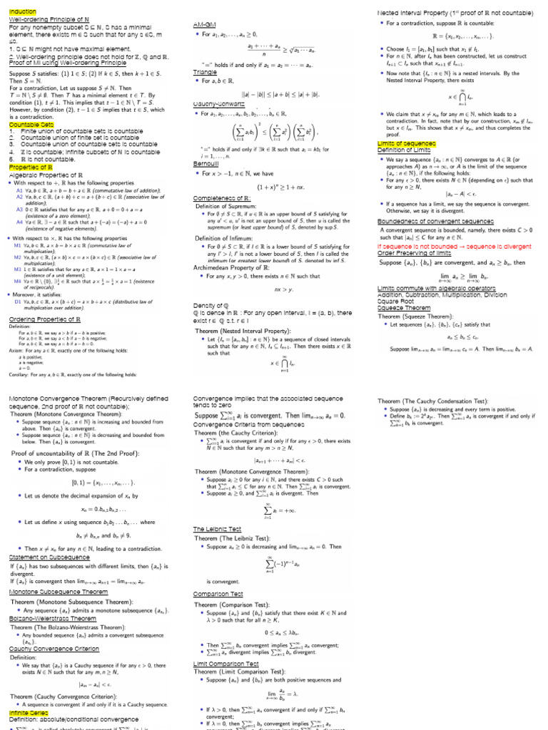 Grade 9 Math Exam Cheat Sheet | PDF | Limit (Mathematics) | Real Number