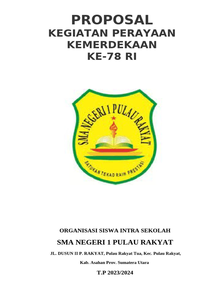 Proposal Perayaan Kemerdekaan 2023 2 | PDF