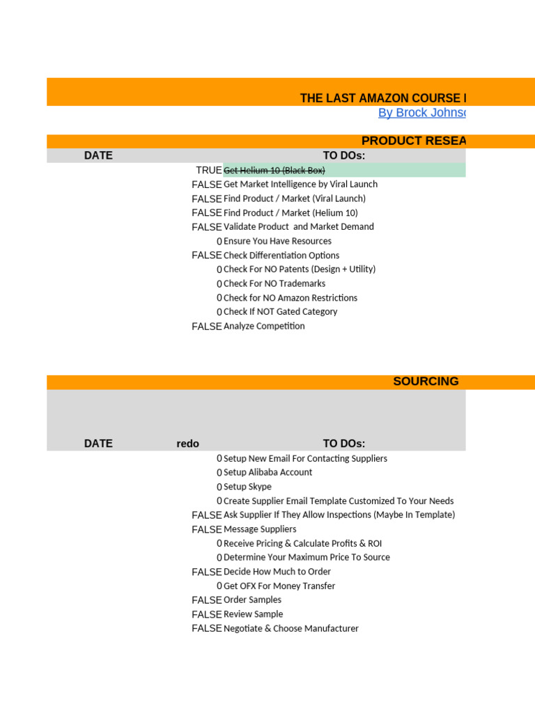 01-Course Checklist | PDF
