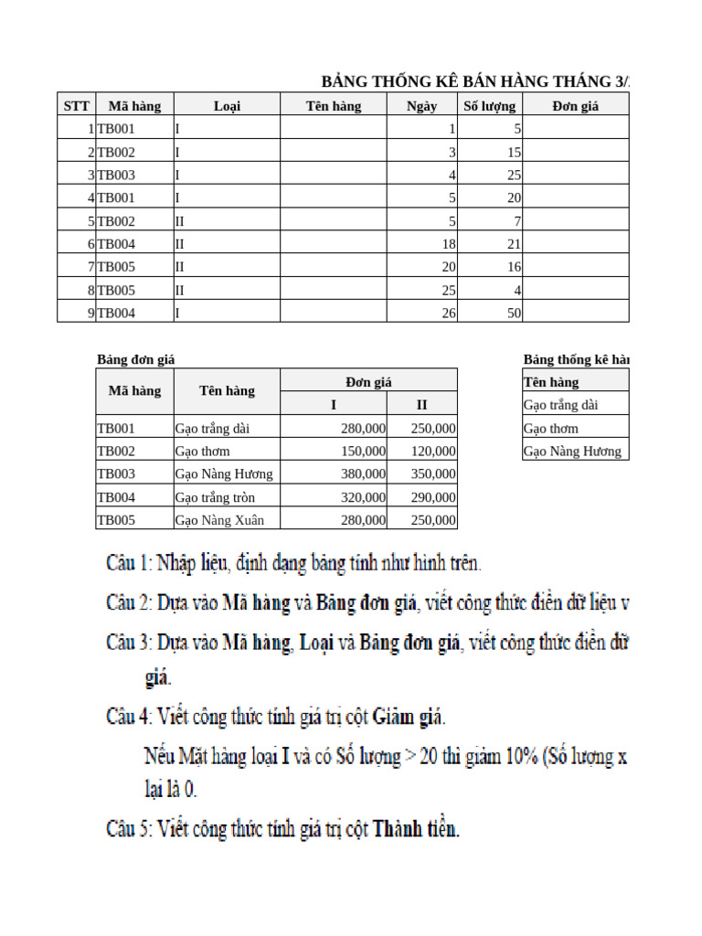 Bai tap 2 _Excel | PDF