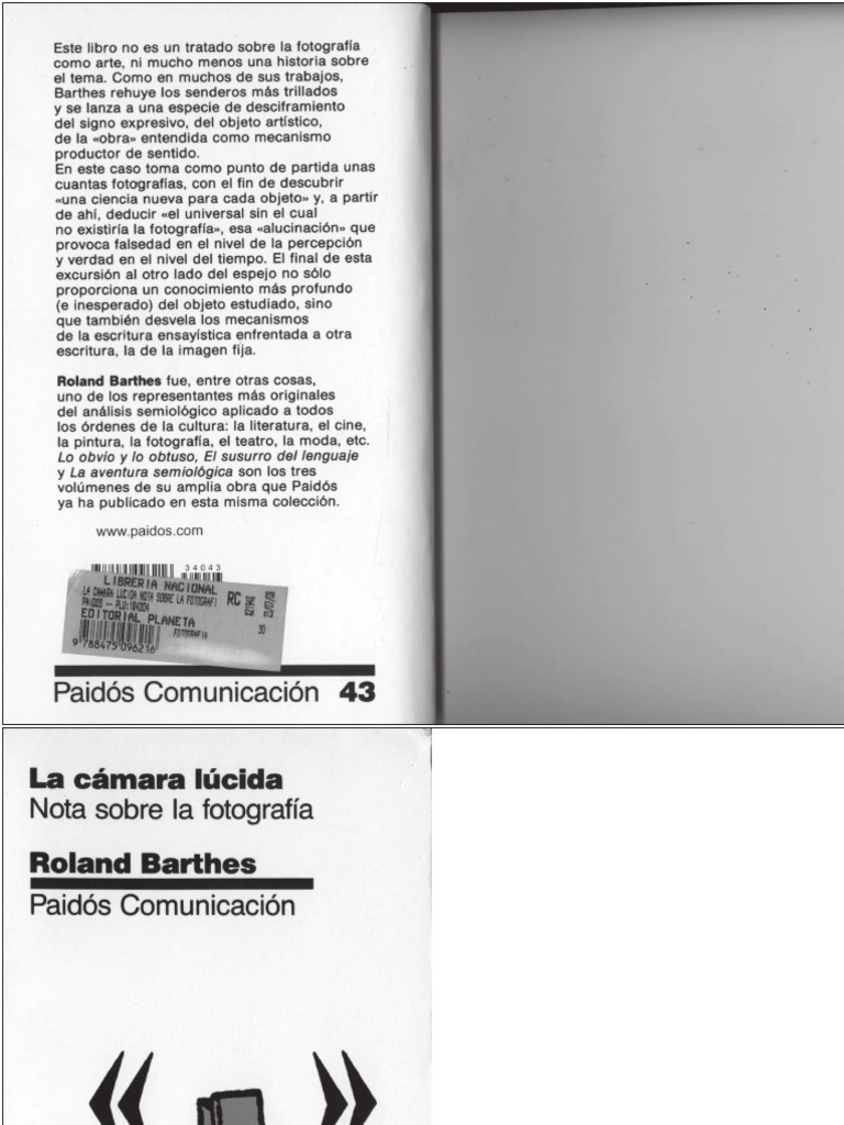La Camara Lucida Booklet Corrected | PDF