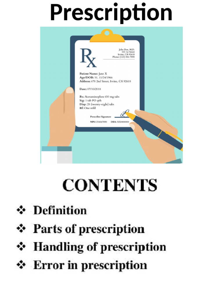 Prescription | PDF