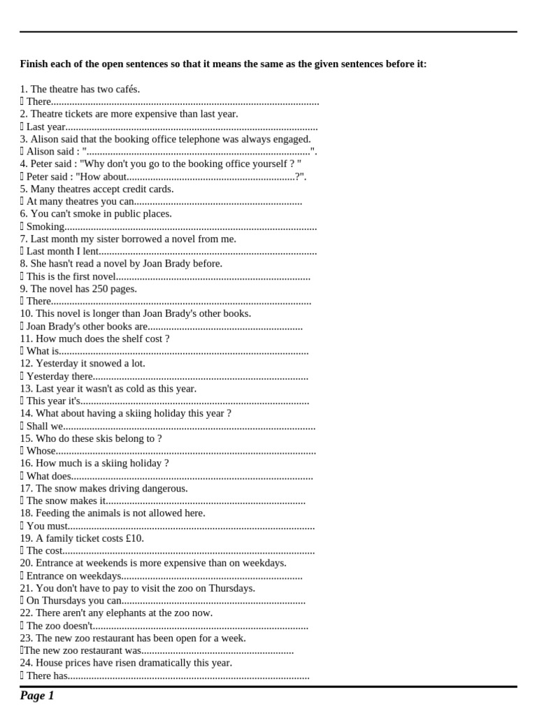 Sentence - 4 Key | PDF