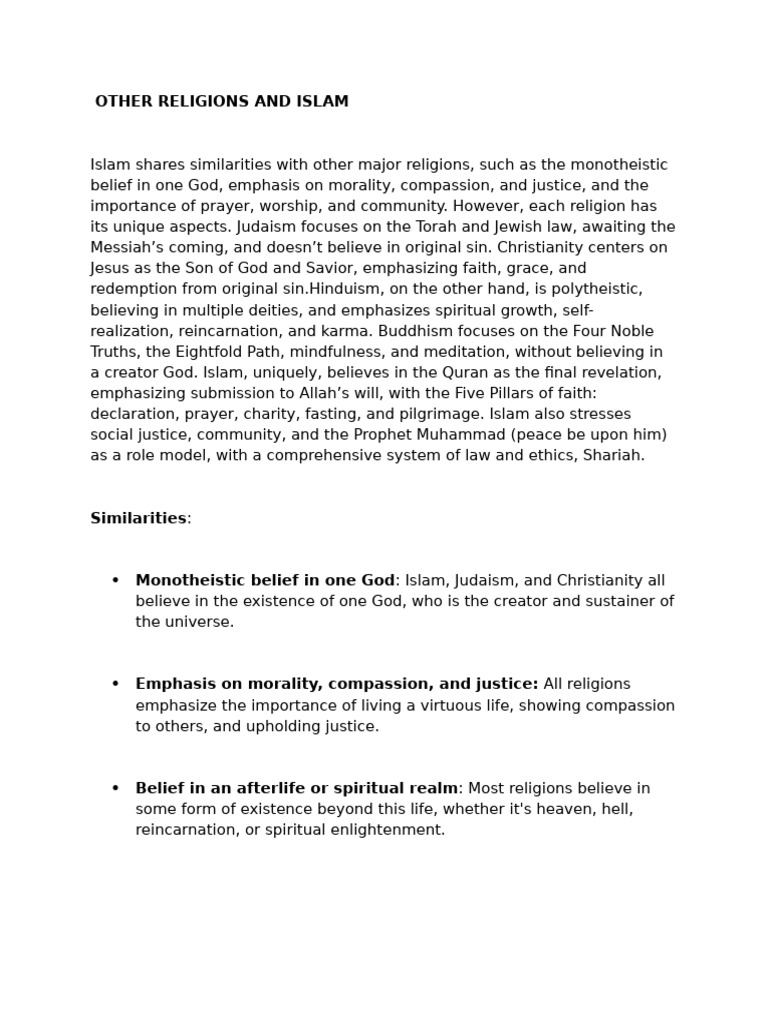 Islam and Other Religions | PDF
