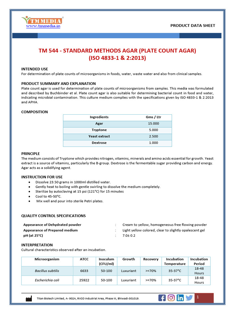 TD TM 544 | PDF