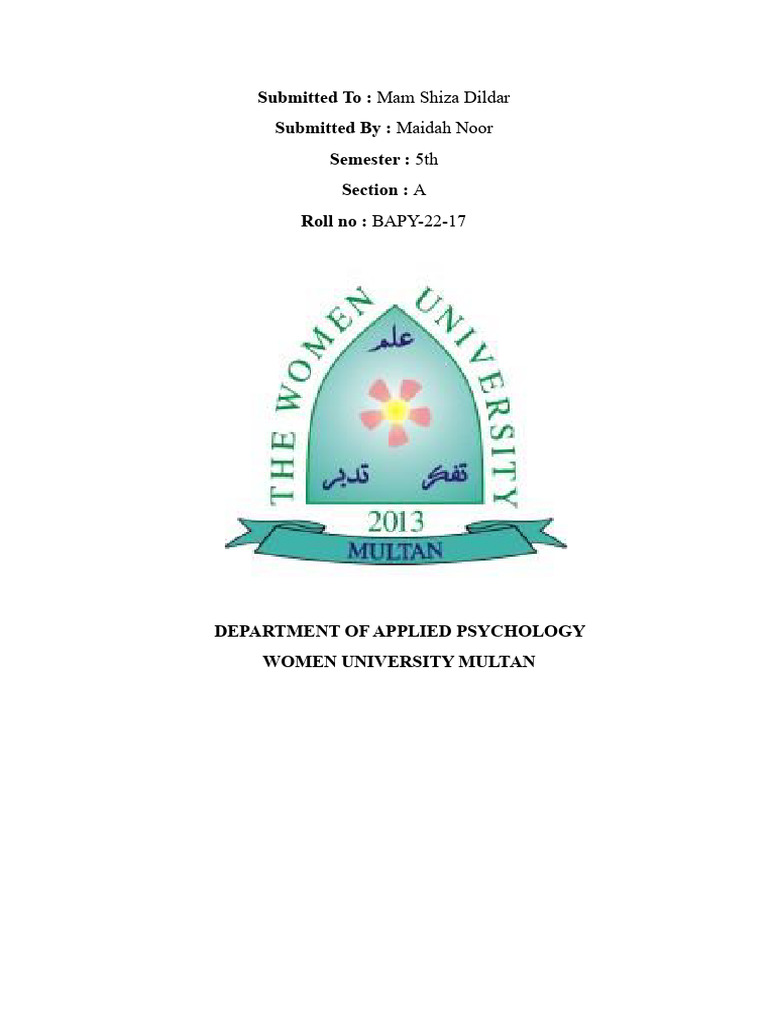 Assignment Of Social Psychology Pdf