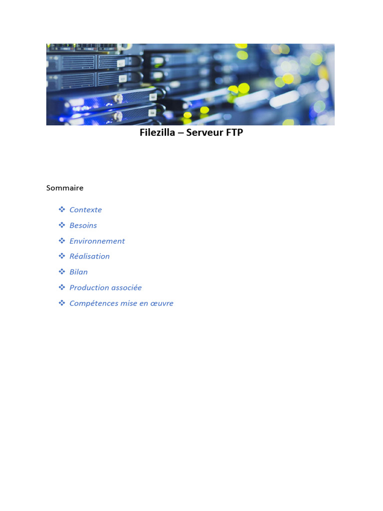 FileZila - Serveur FTP | PDF