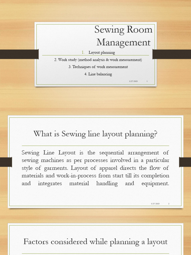 Sewing Room Management | PDF