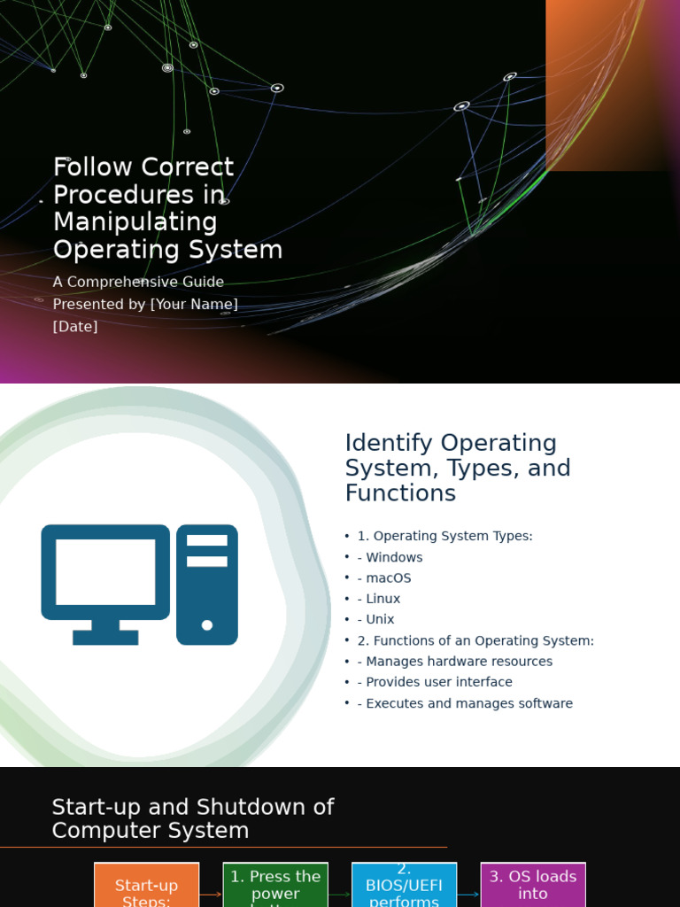 Follow Correct Procedures in Manipulating Operating System | PDF