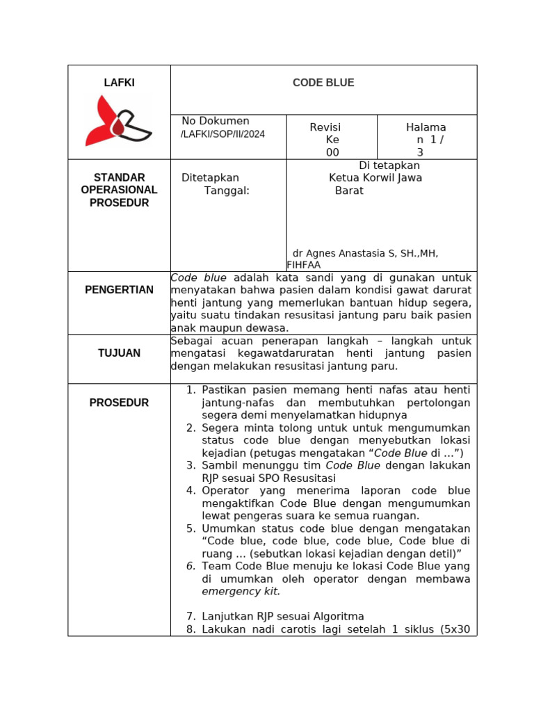 SPO - CODE - BLUE Rev | PDF