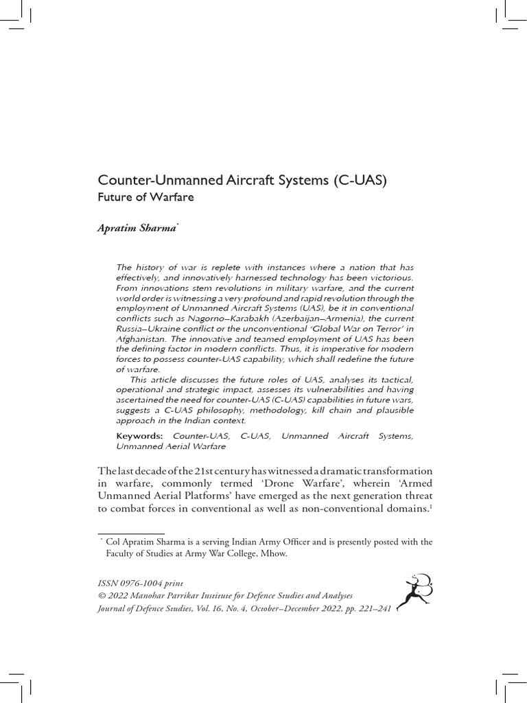 Counter-Unmanned Aircraft Systems | PDF